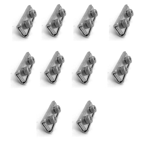 Conjunto de 10 Abraçadeiras Duplas para Cabos de Kart, Compatíveis com Acelerador e Freio. 2