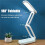 Solar Foldable Desk Lamp, Portable Dimmable LED Reading Lamp for Student Bedside Night Light Cordless Table Lamp 2