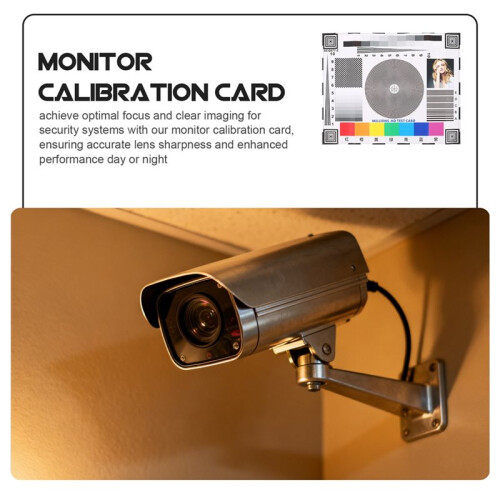 Monitor Calibration Card Security Camera Focus Chart High-Contrast Lens Calibration Target Lens Adjustment Tool 2
