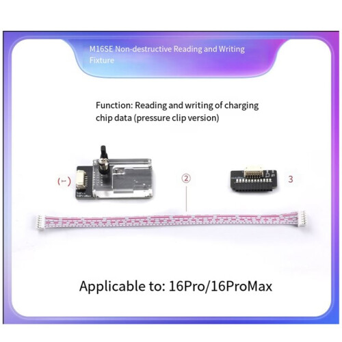 M16SE/M15SE Charging Chip Reader/Writer Fixture No Disassembly Required No Layering Required M15SE 2