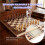 Träfällbart 3 i 1 Schackbackgammon Träbräde Vikbart Brädspel 29x29cm 4