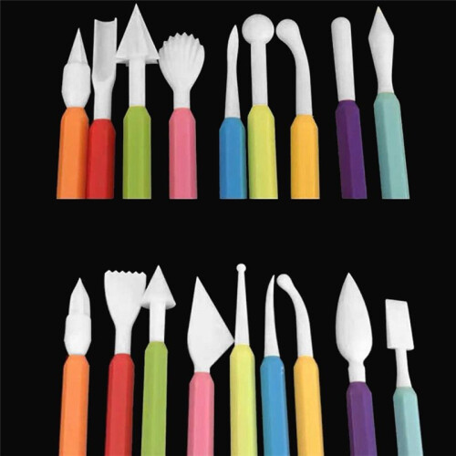 9Pcs Fondant Modeling Tools Set, Paste for Cake Decorating, Cake Marshmallow Sculpting Tools Set 1