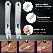 24 Pieces  Pry Bar Stainless Steel Flat Bar Multifunction Small Pry Bar EDC   Survival Opener Tool Set