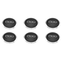 6pcs 133mm Hubcap for 500 Wheels Centre Hub Caps 68078419AC 68078421AC Dust Cover 51884863 Silver