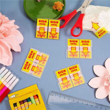 900PCS Sign Here Tabs Sign Here Sign Here Stickers Sign Here Flags with Dispenser Arrows Flag, 1 Inch (Yellow)