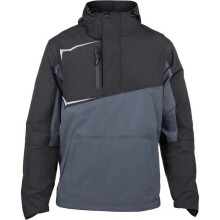 (M, New Grey/Black) Dickies Mens Generation Overhead Contrast Waterproof Jacket