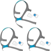 3 pakkausta AirFit F20 -maskin vaihtopäähineitä, F20-kokokasvomaskin hihnoja, joustavat pehmeät päähineosat