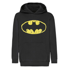 (2XL, Black) Batman Womens/Ladies Distressed Logo Hoodie