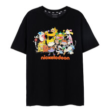 (XXL, Black) Nickelodeon Unisex Adult Classic Group Short-Sleeved T-Shirt