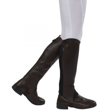 (XS, Brown) Dublin Adults Unisex Fusion Leather Half Chaps