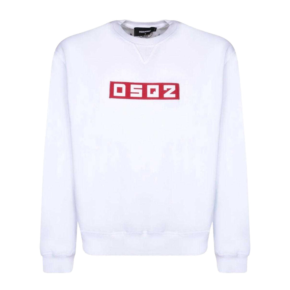 Dsquared2 (Xxl, White) Unisex Adult Block Logo Sweatshirt