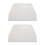 2X 19 cm x 12.5cm Flat White Plastic Cake Decorator Dough Pastry Scraper Tool 2
