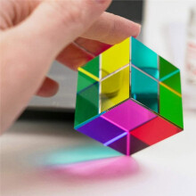 Optischer Farbwürfel Prisma Drei Beliebte Farben Wissenschaftliches Optisches Farbexperiment Spielzeug Heimdekoration Geschenk