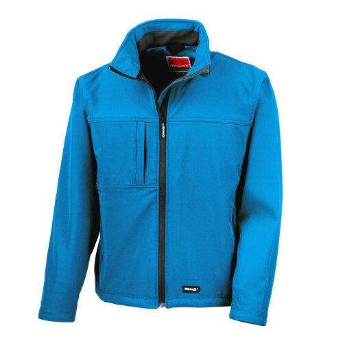 Result (L, Azure Blue) Result Mens Softshell Premium 3 Layer Performance Jacket (Waterproof, Windproof & Breathable)
