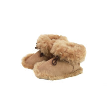 (S, Camel) Eastern Counties Leather Baby Alex Sheepskin Lace Up Booties