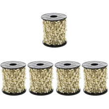 5Rouleaux Fil Perles Dorées Effet Nacré Pour Décoration Bouquet DIY