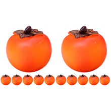 12Pièces Fruits Imitation Résine Kaki Orange Décor