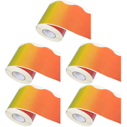 5Rouleaux Bordure Remplaçable Colorée Stickers Vinyle Pour Bricolage