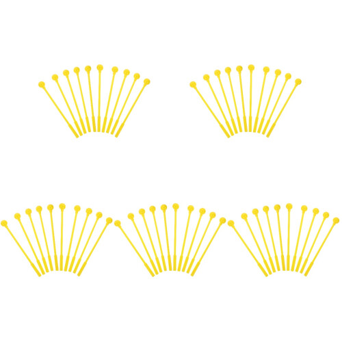 50Pcs Yellow Drumsticks for Beginners Durable Musical Mallets