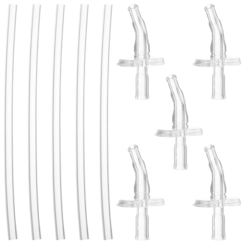 5Ensembles Pailles Réutilisables Souples Transparentes Pour Jus