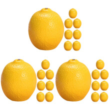 24Pcs Mini Artificial Lemon Models Yellow Resin Lifelike Decor Props