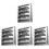 4Pièces Cache Ventilation Maison Sèche-Linge Acier Inox Argent 1