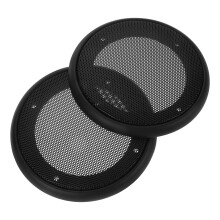 2Pièces Cache-Grilles Subwoofer Plastique Noir Installation Facile