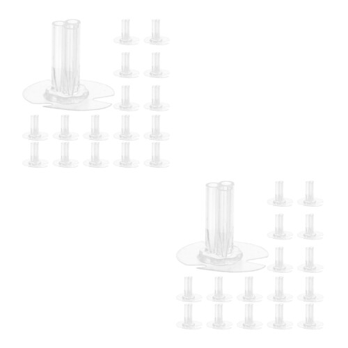 60Pièces Supports De Tige Adhésifs Clairs Base Pour Fleurs