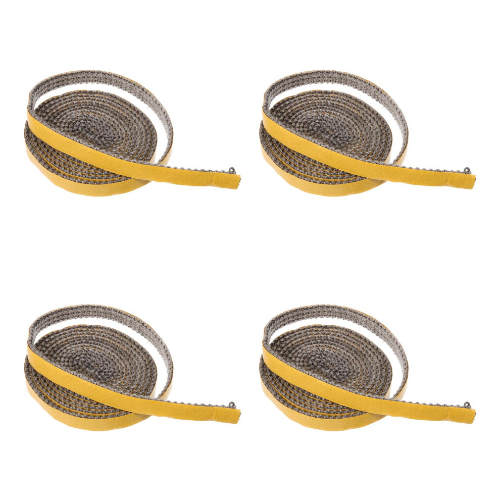 4Rolls Adhesive Wood Stove Door Seal Yellow Fiberglass Fireplace Rope 341373609613