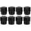 8Pcs Durable Black Plastic Soprano Saxophone Replacement Plug 1
