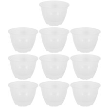 20Pcs Premium White Plastic Water Storage Pot for Plants and Flowers