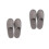 2Pcs Portable Grey Folding Slippers Linen Cotton Slippers 1