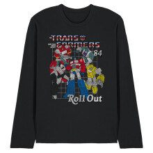 (L, Black) Transformers Unisex Adult Roll Out Long-Sleeved T-Shirt
