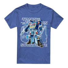 (L, Royal Blue) Transformers Unisex Adult Generations Retro Decepticon Soundwave T-Shirt