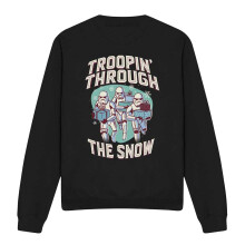 (S, Black) Star Wars Unisex Adult Troopin' Through The Snow Sweatshirt