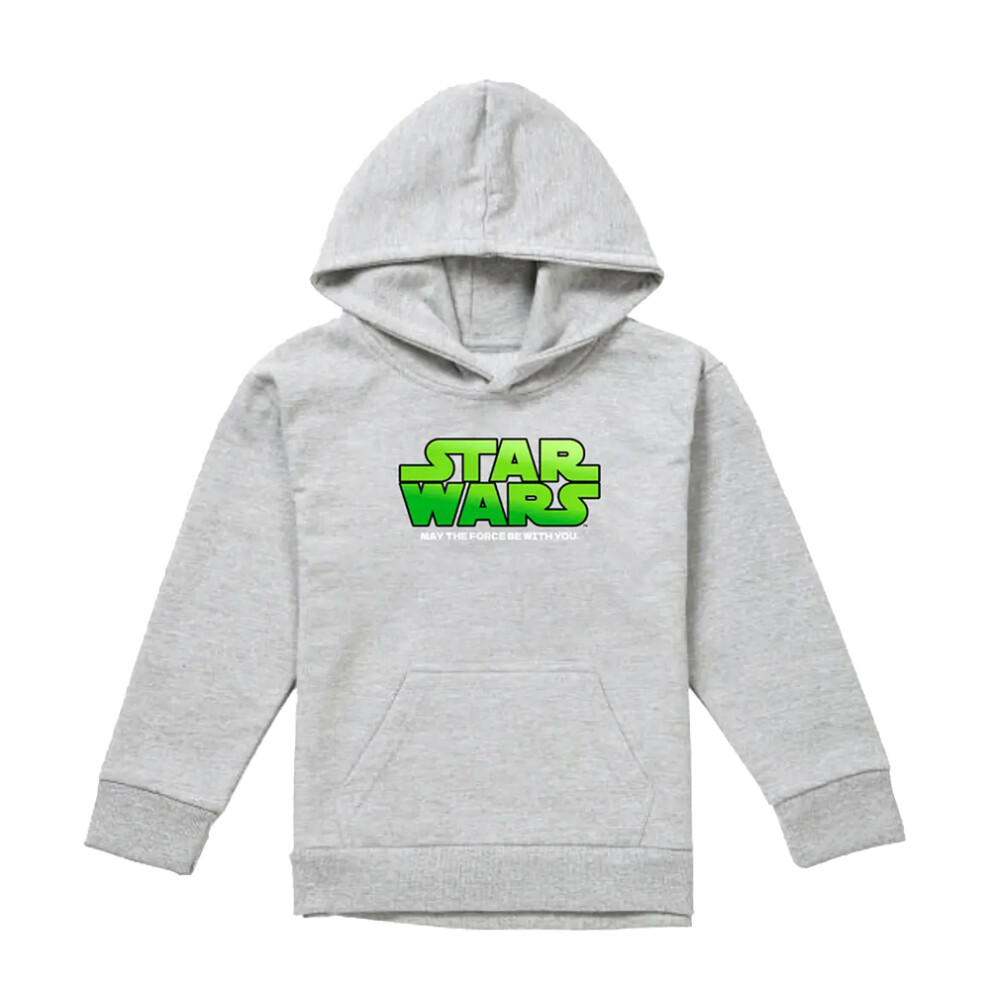 Star Wars (5-6 Years, Athletic Heather) Childrens/Kids Gradient Logo Hoodie