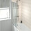 NES Home Nes Home 800 x 1400 mm Chrome Frame 4 Fold Door Bath Shower Screen 3