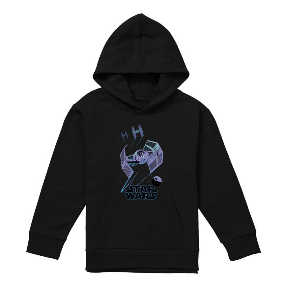 Star Wars (5-6 Years, Athletic Heather) Childrens/Kids Defenders Death Star Pullover Hoodie