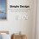 1set LED Clock with Remote Control, Silent Night Light Wall Clock, Must-Have for Home Use,White Frame White Light Style 3