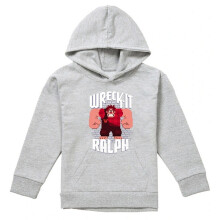 (12-13 Years, Athletic Heather) Disney Childrens/Kids Ralph Pixel Artwork Hoodie
