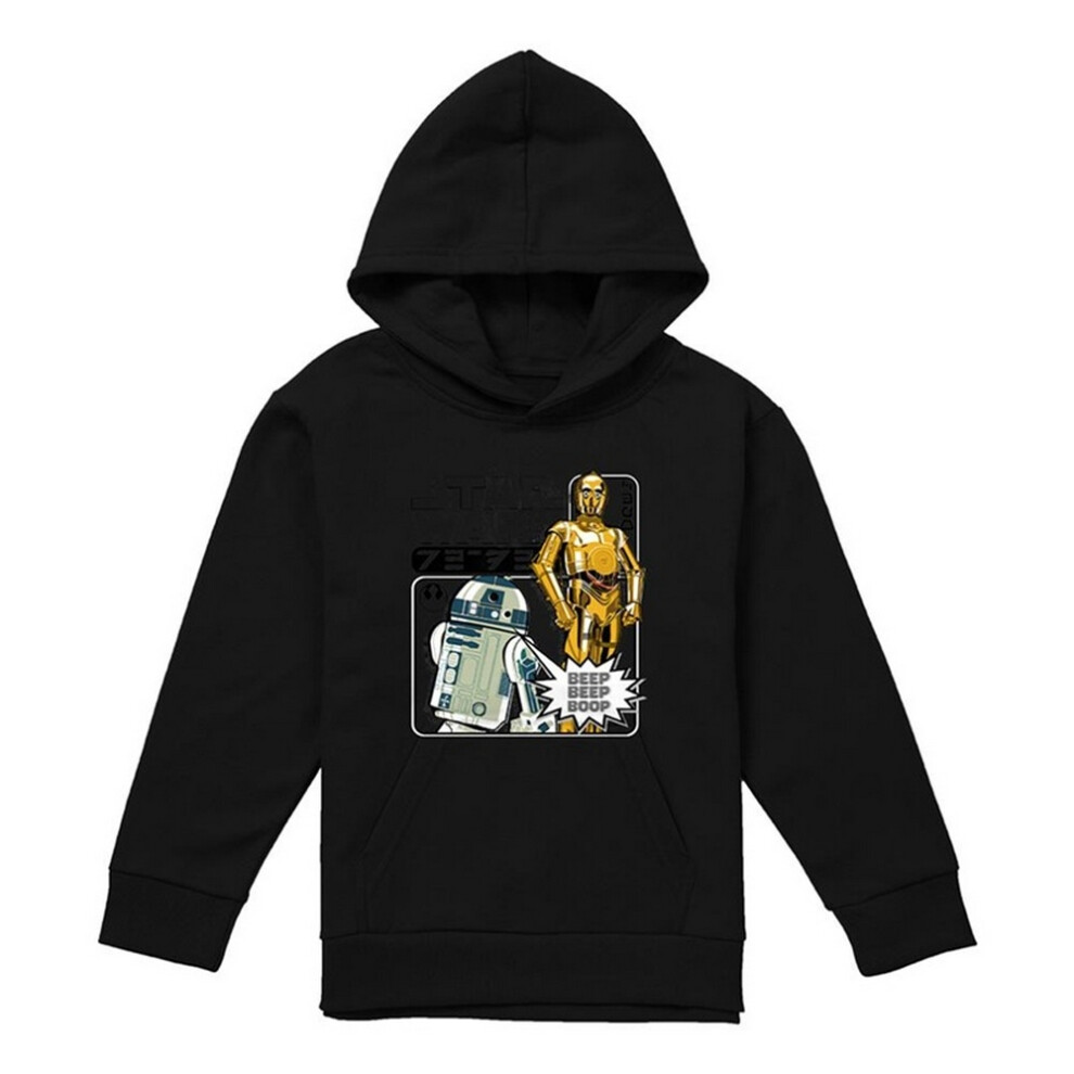 Star Wars (5-6 Years, ) Childrens/Kids Manga Droids R2-D2 & C3po Hoodie Black