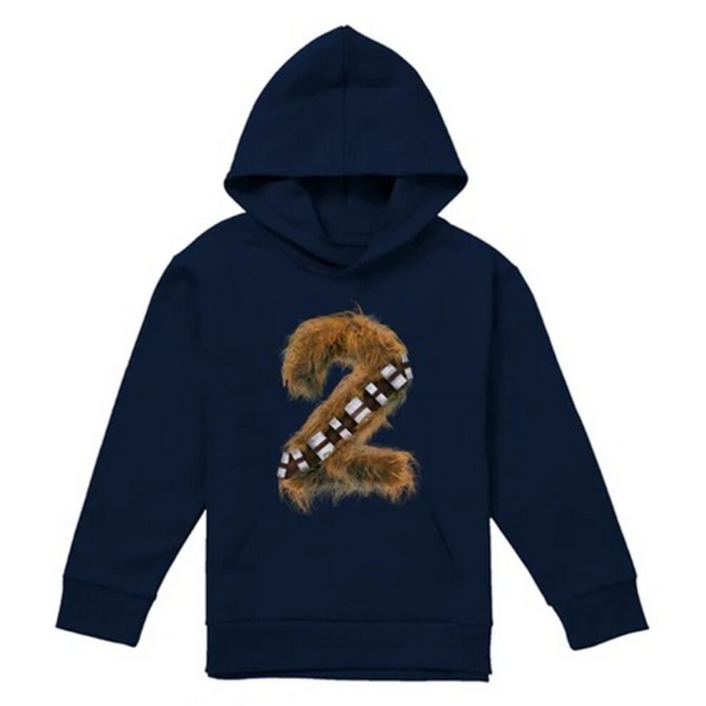 Star Wars (12-13 Years, Navy) Childrens/Kids 2 Chewbacca Hoodie Blue,Multicoloured