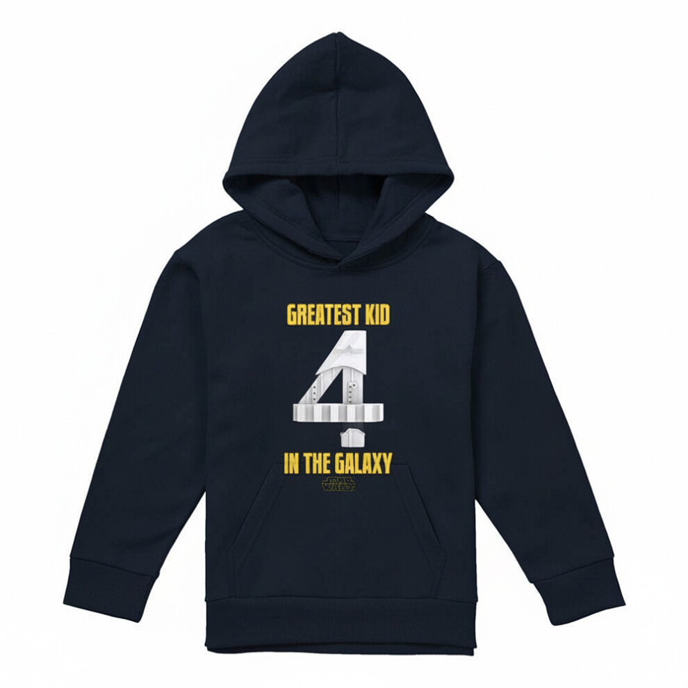 Star Wars (9-11 Years, Navy) Childrens/Kids Star Logo Hoodie