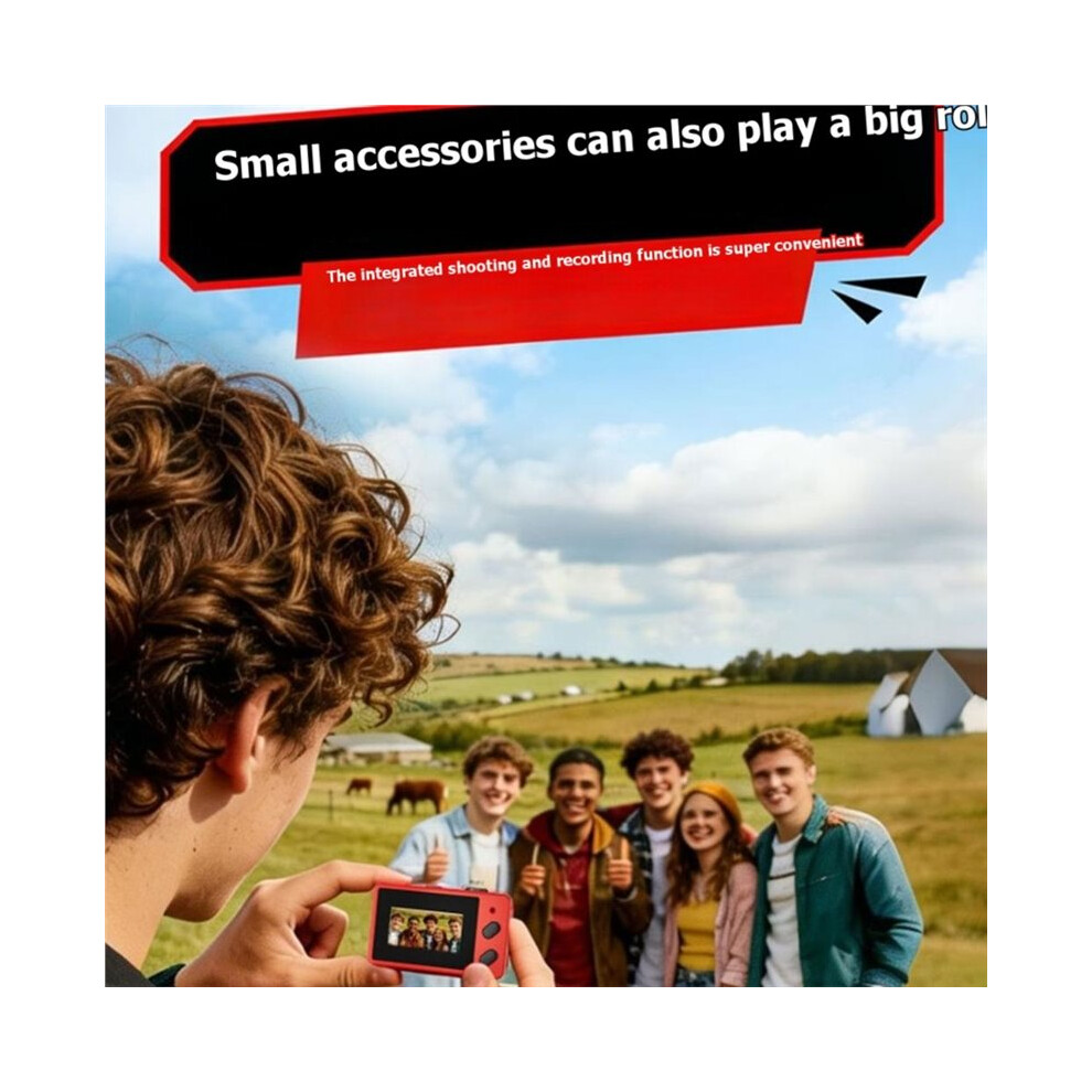 Thumb Camera 1080P Digital Camera 16X Digital Zoom Vintage-Style Vlog Video Recorder Webcam Kids' Camera Yellow 6031418885693