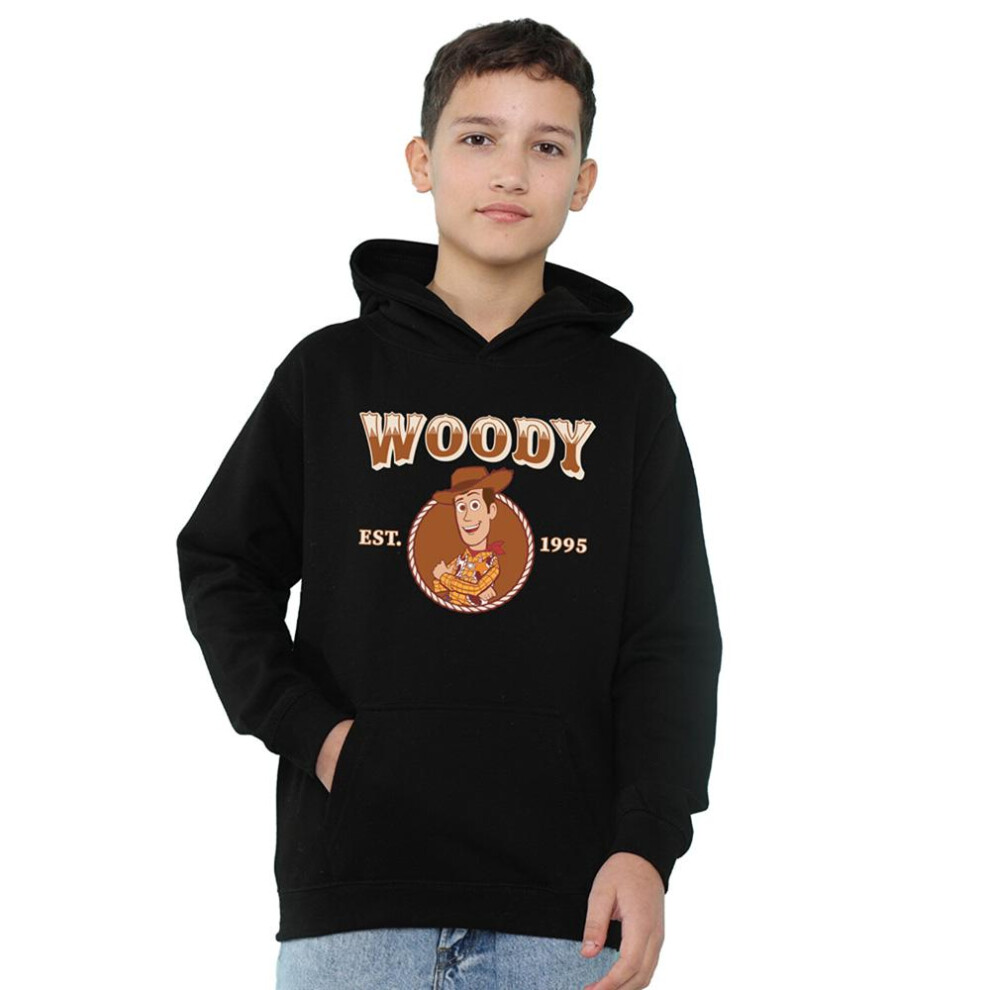 Toy Story (9-11 Years, Athletic Heather) Childrens/Kids 1995 Woody Cowboy Heather Hoodie