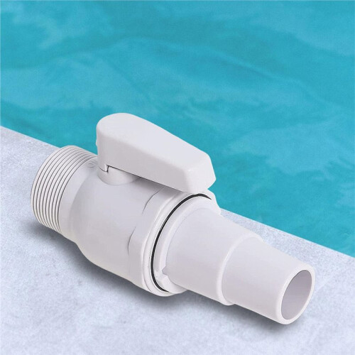 Conector de Bomba com Válvula de Esfera de 2 Vias para Piscina, 1,5 - 1,25 Polegadas 2