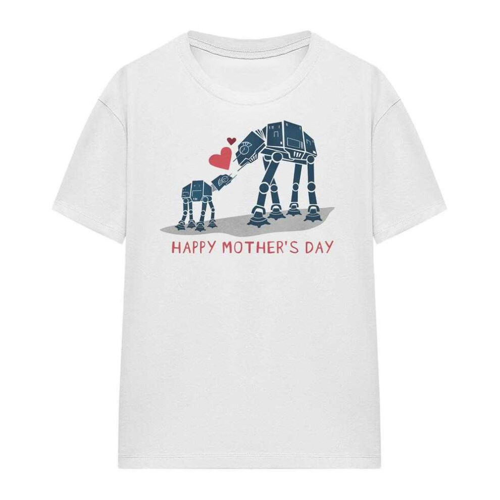 Star Wars (L, ) Womens/Ladies Happy Mother's Day T-Shirt White