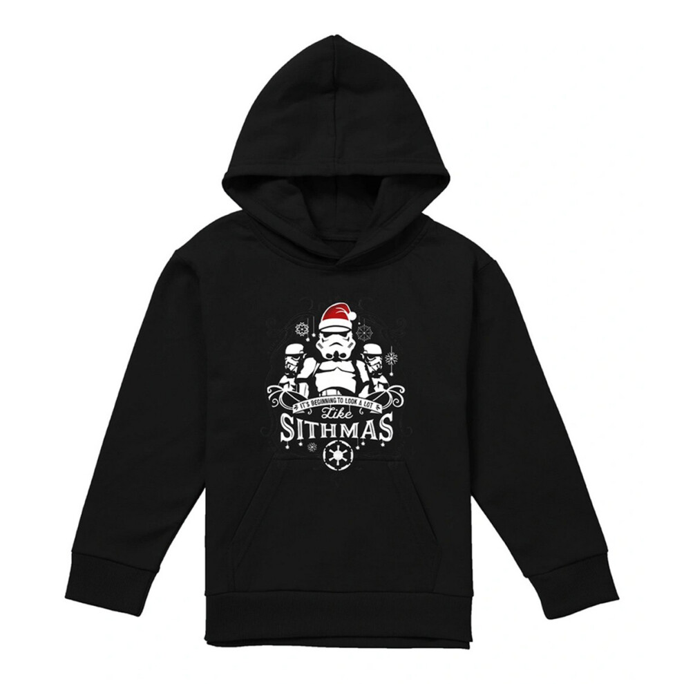 Star Wars (5-6 Years, ) Childrens/Kids It's Beginning To Look A Lot Like Sithmas Christmas Hoodie Black