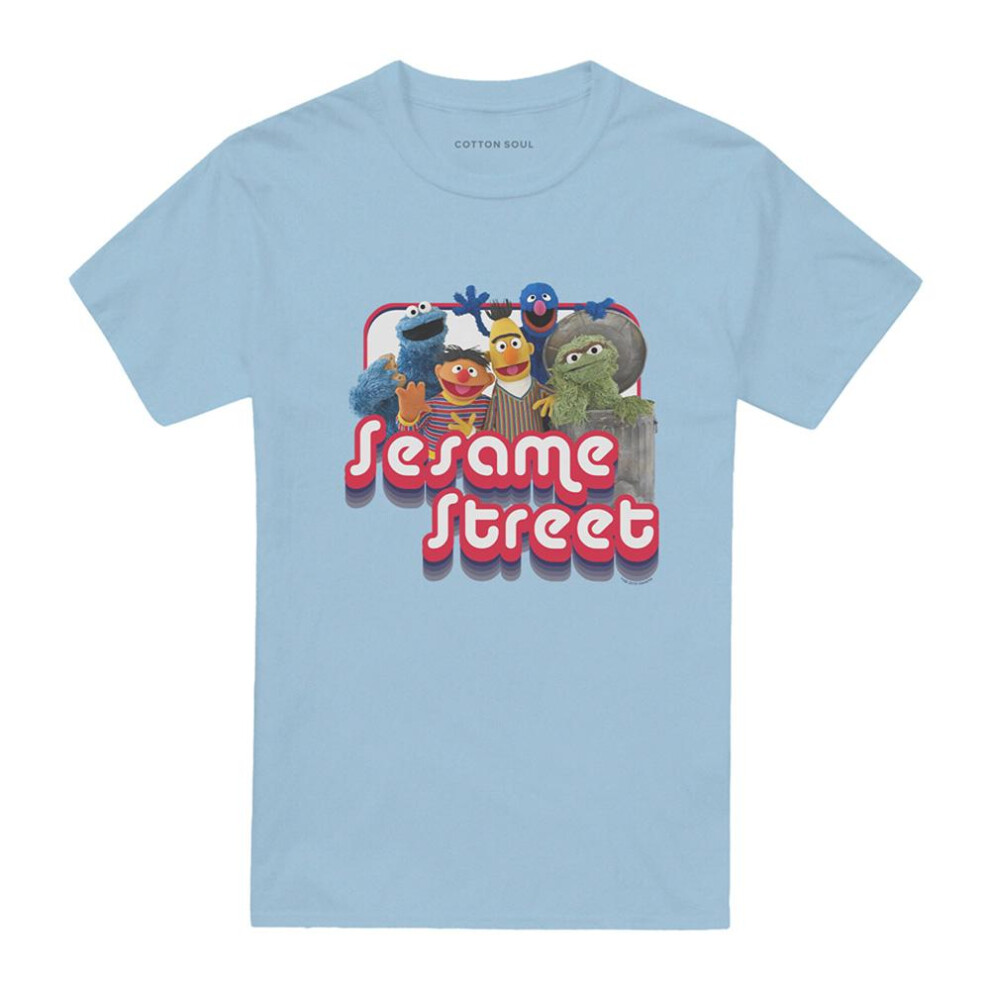 Sesame Street (Xxl, Light Blue) Unisex Adult Group T-Shirt