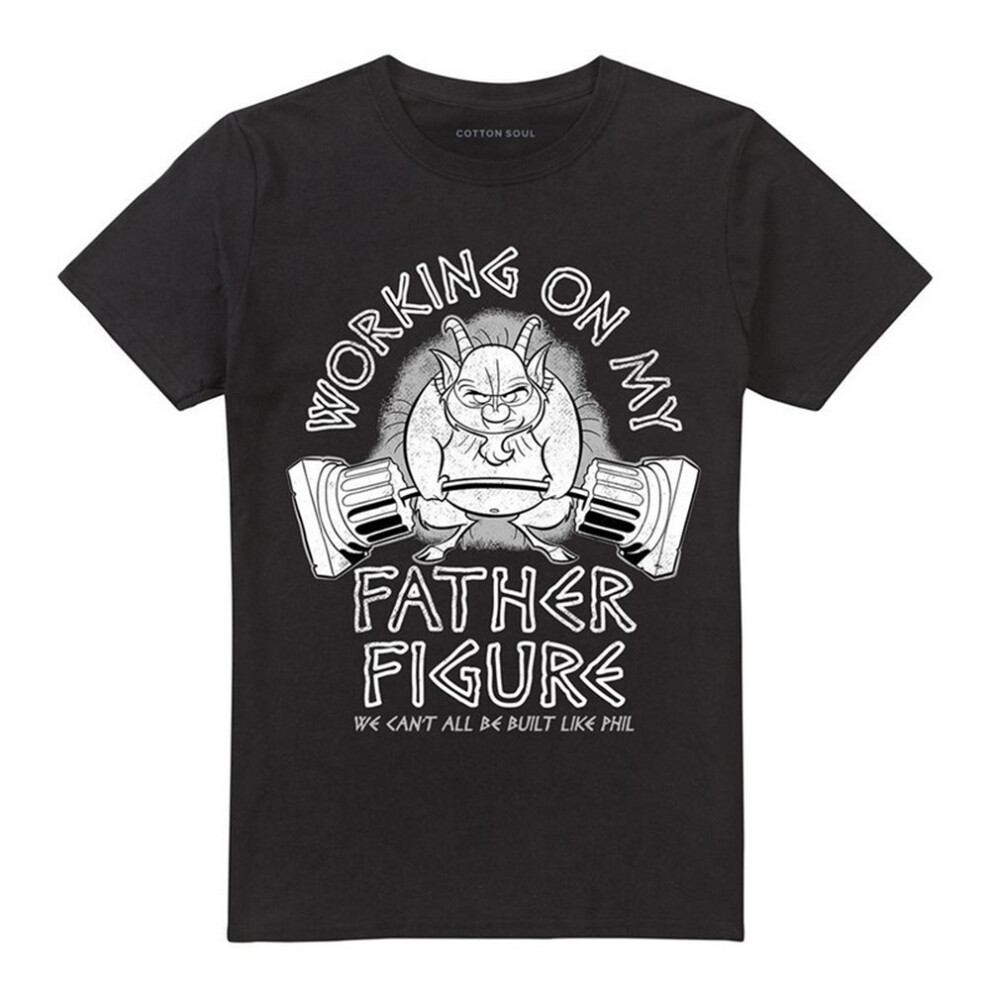 Disney (4Xl, Black) Unisex Adult Hercules Phil Working On My Father T-Shirt